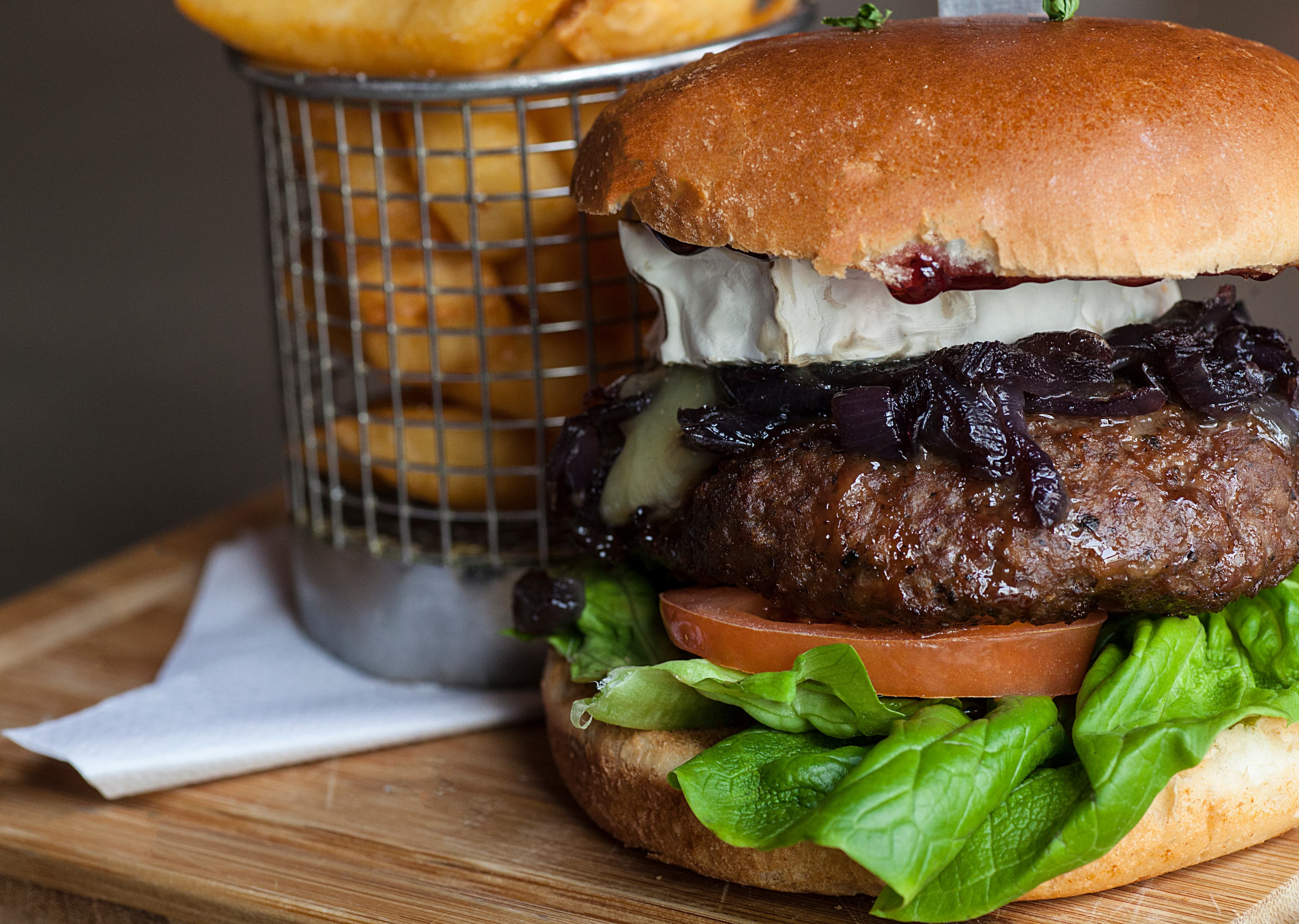 A generous SocialBean burger with chips